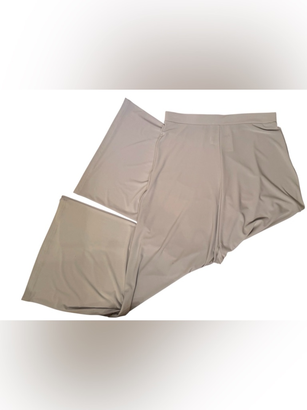 SYMPLI NEW PANTS SLIP ON STRETCH PLATINUM GRAY SILVER FULL WIDE LEG SIZE 6